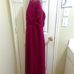 Burgundy floor length Formal Dress